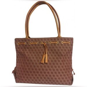 Dooney bourke DB signature print canvas handbag